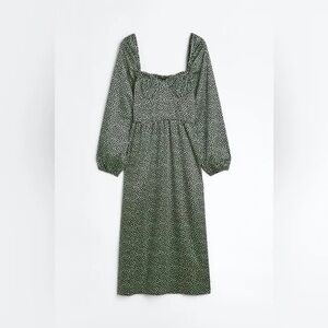 H&M | Balloon-Sleeved Dress Black Floral Various Sizes